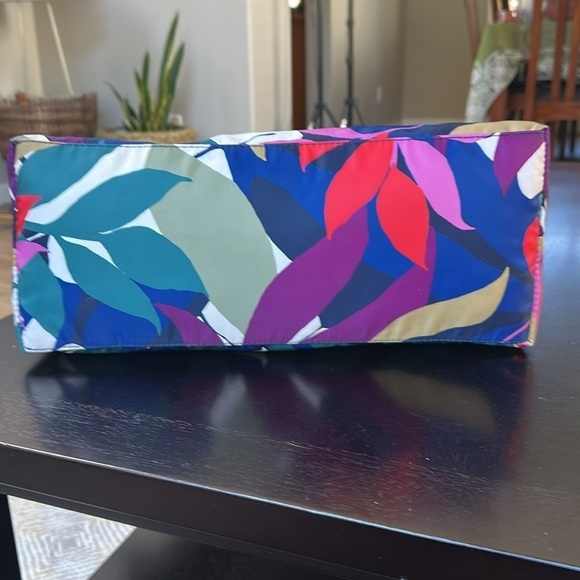 Hawaiian floral fern colorful pattern tote shoulder bag - Picture 4 of 14